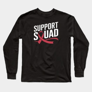 Support Squad - Throat Oral Head & Neck Cancer Awareness Long Sleeve T-Shirt
